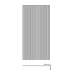120cm Reeded Glass Shower Screen with Gold F-Brackets and Floor F-Bracket