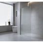 70cm Reeded Single Shower Glass Screen with Gunmetal Wall & Floor Channel