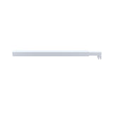 110cm Reeded Single Shower Glass Screen with White Wall Channel & Square Pole - Extra Image