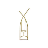 Commercial Clothing Garment Rack Retail Shop in Gold - Top-Down View