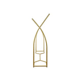 Commercial Clothing Garment Rack Retail Shop in Gold - Top-Down View