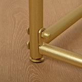 Commercial Clothing Garment Rack Retail Shop in Gold - Low Angle