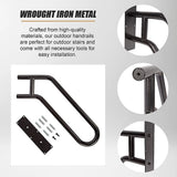 Handrail Steps Railing Outdoor Indoor Metal Rail