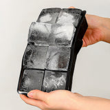 2x Ice Cube Tray Ball Mould Cube Silicone For Whisky Cocktails - Top-Down View