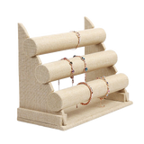 3-Tier Triple Bar Jewellery Display Rack - Front View