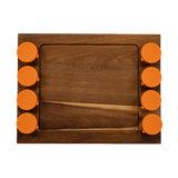 Serving Tray Double Sided Charcuterie Board 8 Sauce Cups Gift