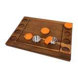 Serving Tray Double Sided Charcuterie Board 8 Sauce Cups Gift