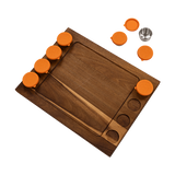 Serving Tray Double Sided Charcuterie Board 8 Sauce Cups Gift - Extra Image