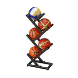 Ball Trolley Rack Display Stand Basketball Football Storage - Top-Down View