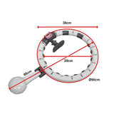 Weighted Hoola Hoop for Adults Weight Loss Exercise 2 in 1 Abdomen Massage Fitness - Low Angle
