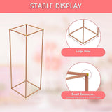 Rose Gold Metal Flower Stand - 45-Degree Angle