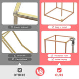 Rose Gold Metal Flower Stand - Close-Up Angle