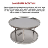 2-Tier Rack Lazy Susan Organiser Steel Kitchen Pantry Cabinet Storage - Extra Image