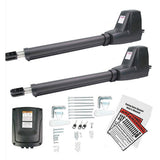 800KG Double Swing Auto Motor Remote Gate Opener with 20W Solar Backup - Side View