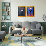 Wall Display/Case Lockable Rack 80cm Football Basketball Jersey Storage Box in Gold - Front View