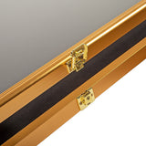 Wall Display/Case Lockable Rack 80cm Football Basketball Jersey Storage Box in Gold - Rear View