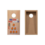 Cornhole Toss Portable Entertainment for Buck Hens Parties - Top-Down View