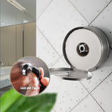 Toilet Paper Towel Dispenser Brushed Stainless Steel Wall-Mounted Bathroom Tissue - 45-Degree Angle