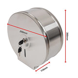 Toilet Paper Towel Dispenser Brushed Stainless Steel Wall-Mounted Bathroom Tissue - Extra Image