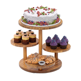 4 Tier Round Dessert Stand Tower Cake Cupcake Display - Rear View