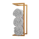 Wall Towel Rack for Rolled Towels Bathroom Storage - Top-Down View