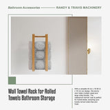 Wall Towel Rack for Rolled Towels Bathroom Storage - Extra Image