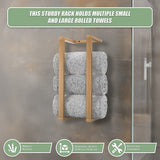 Wall Towel Rack for Rolled Towels Bathroom Storage - Extra Image