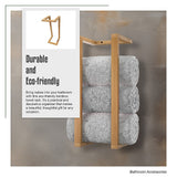 Wall Towel Rack for Rolled Towels Bathroom Storage - Extra Image