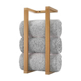 Wall Towel Rack for Rolled Towels Bathroom Storage - Top-Down View