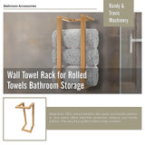 Wall Towel Rack for Rolled Towels Bathroom Storage - Extra Image