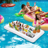 Inflatable Drinks Holder Floating Ice Bar Pool Party - Front View