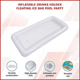 Inflatable Drinks Holder Floating Ice Bar Pool Party - Side View