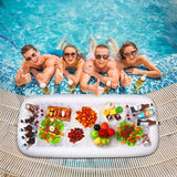 Inflatable Drinks Holder Floating Ice Bar Pool Party - Rear View