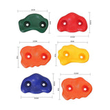 Jungle Gym Rock Climbing Holds Kids Wall Mounting Hardware Knotted Rope 25 Handles Playground - Extra Image