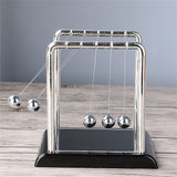 Newton's Cradle Steel Balance Small Pendulum Physics Science - Side View