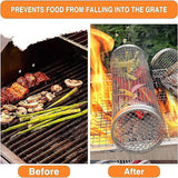 2pc BBQ Basket Round Campfire Grid Cookware - Extra Image
