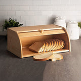 Bamboo Bread Box Kitchen Storage - Front View
