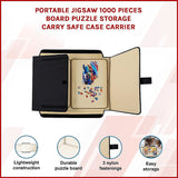 Portable Jigsaw 1000 Pieces Board Puzzle Storage Carry Safe Case Carrier - Side View
