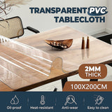 PVC Tablecloth Clear Plastic Cover Protector Mat - Close-Up Angle