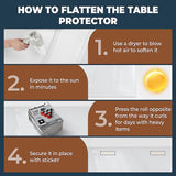PVC Tablecloth Clear Plastic Cover Protector Mat - Low Angle