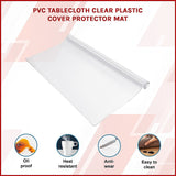 PVC Tablecloth Clear Plastic Cover Protector Mat - Side View