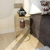 Round Side Table Bedside Bedroom Lounge Furniture - Front View
