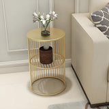 Round Side Table Bedside Bedroom Lounge Furniture - Side View