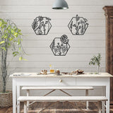 3pc Metal Art Wall Decor