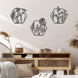 3pc Metal Art Wall Decor - Side View