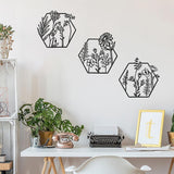 3pc Metal Art Wall Decor - 45-Degree Angle