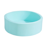 Round Ball Pit Playpen Enclosure Safe Blue Play Area for Babies and Toddlers, Indoor or Outdoor - Top-Down View