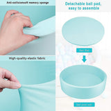 Round Ball Pit Playpen Enclosure Safe Blue Play Area for Babies and Toddlers, Indoor or Outdoor - 45-Degree Angle