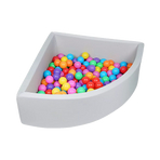 Corner Ball Pit Playpen Enclosure – Safe Grey Play Area for Babies and Toddlers, Indoor or Outdoor