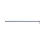 70x210cm Glass Shower Screen with Chrome U-brackets & Square Pole